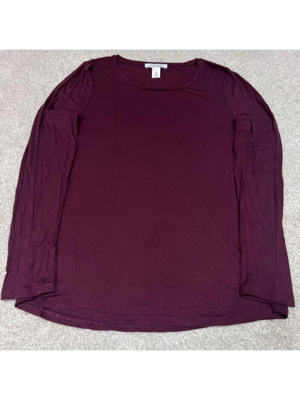 White House Black Market Blouse Women’s Red Long Sleeve Size Small - Picture 7 of 11